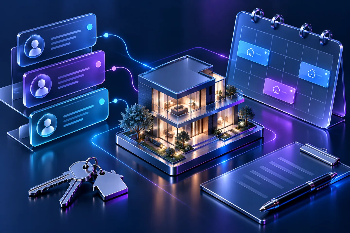 Illustration : automatisation agence immobilière IA
